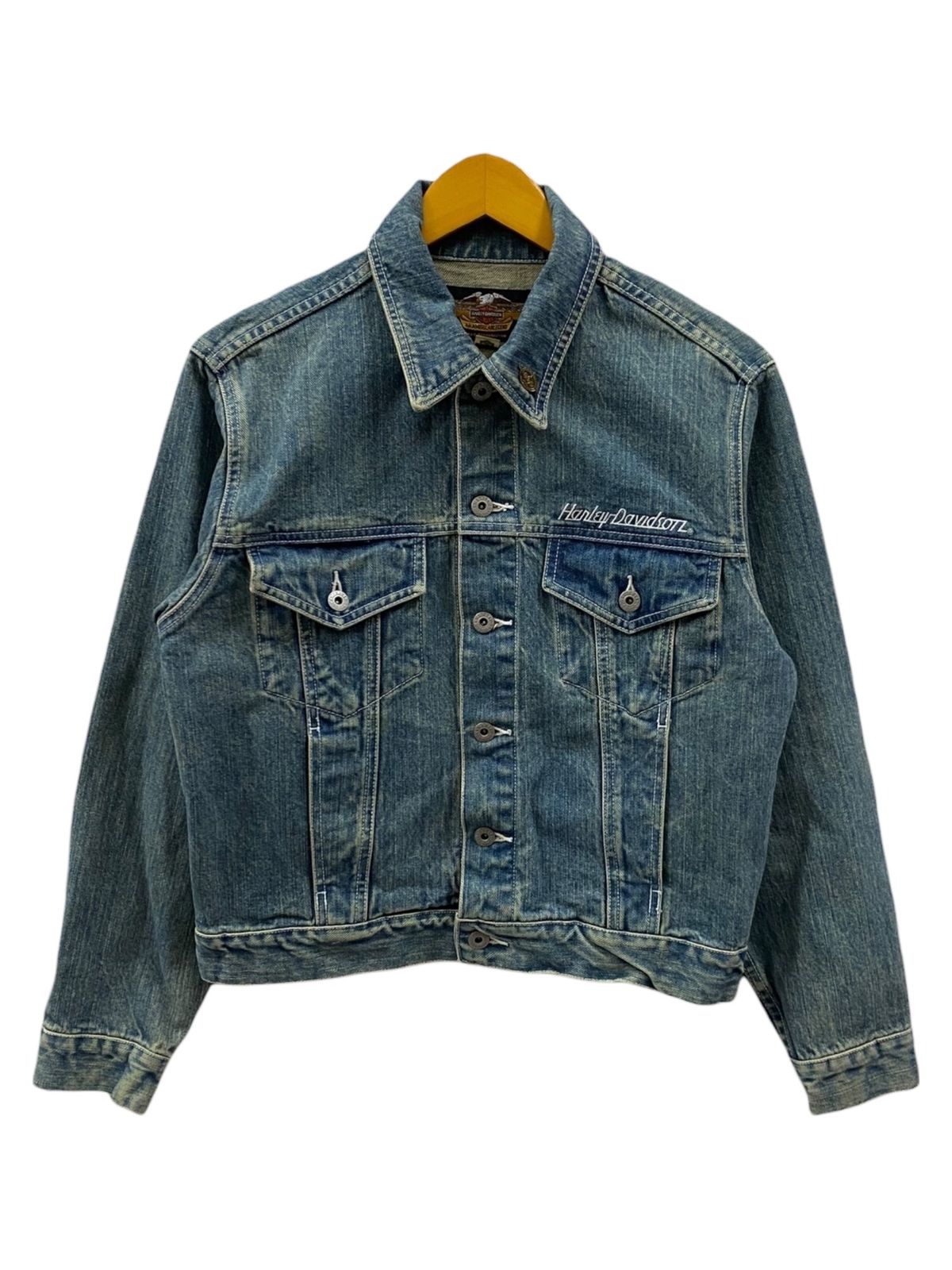 HARLEY DAVIDSON ハーレーダヴィッドソン デニムジャケット ジージャン MILWAUKEE IRON 30297 M ライトインディゴ メンズ 078