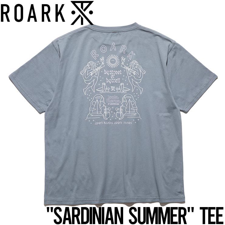 【送料無料】バックプリント 半袖Tシャツ THE ROARK REVIVAL ロアークリバイバル SARDINIAN SUMMER TEE RTJM1021-FBL 日本代理店正規品
