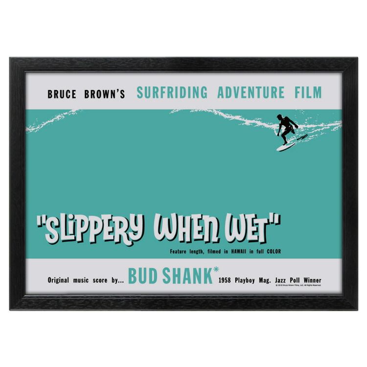 額入り映画ポスター ブルース・ブラウン SLIPPERY When Wet (フレーム付きポスター)