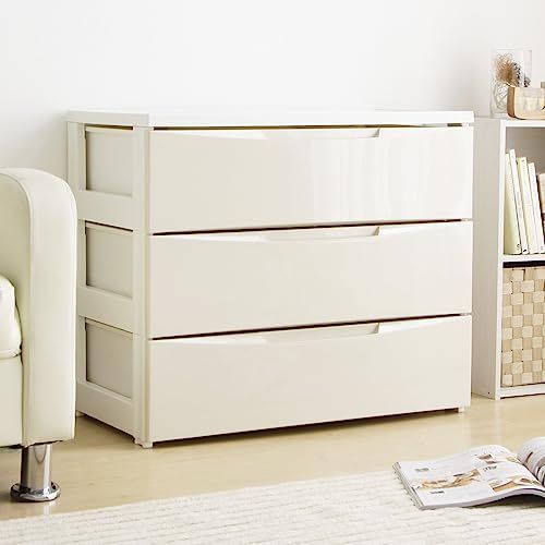 アイリスオーヤマ チェスト ワイド 3段 日本製 幅72.5×奥行41.5×高さ