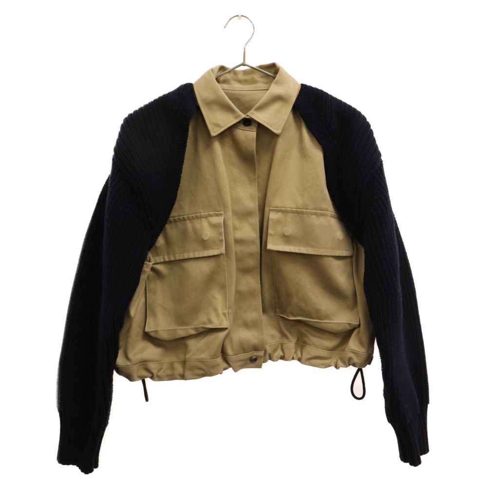 sacai サカイ23awリブニットジャケット
