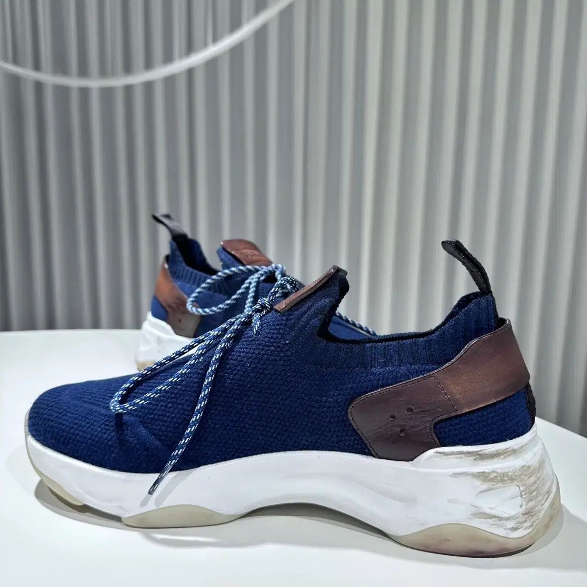 海外希少 Berluti 直営 カシミア ニット シャドウスニーカー 8 ／ Berluti(ベルルッティ) シャドウ カーフスキン ニット