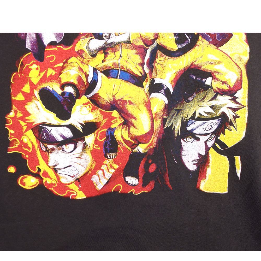141 NARUTO Tシャツ ナルト アニメ ダークチャコール Lサイズ 美品 逆