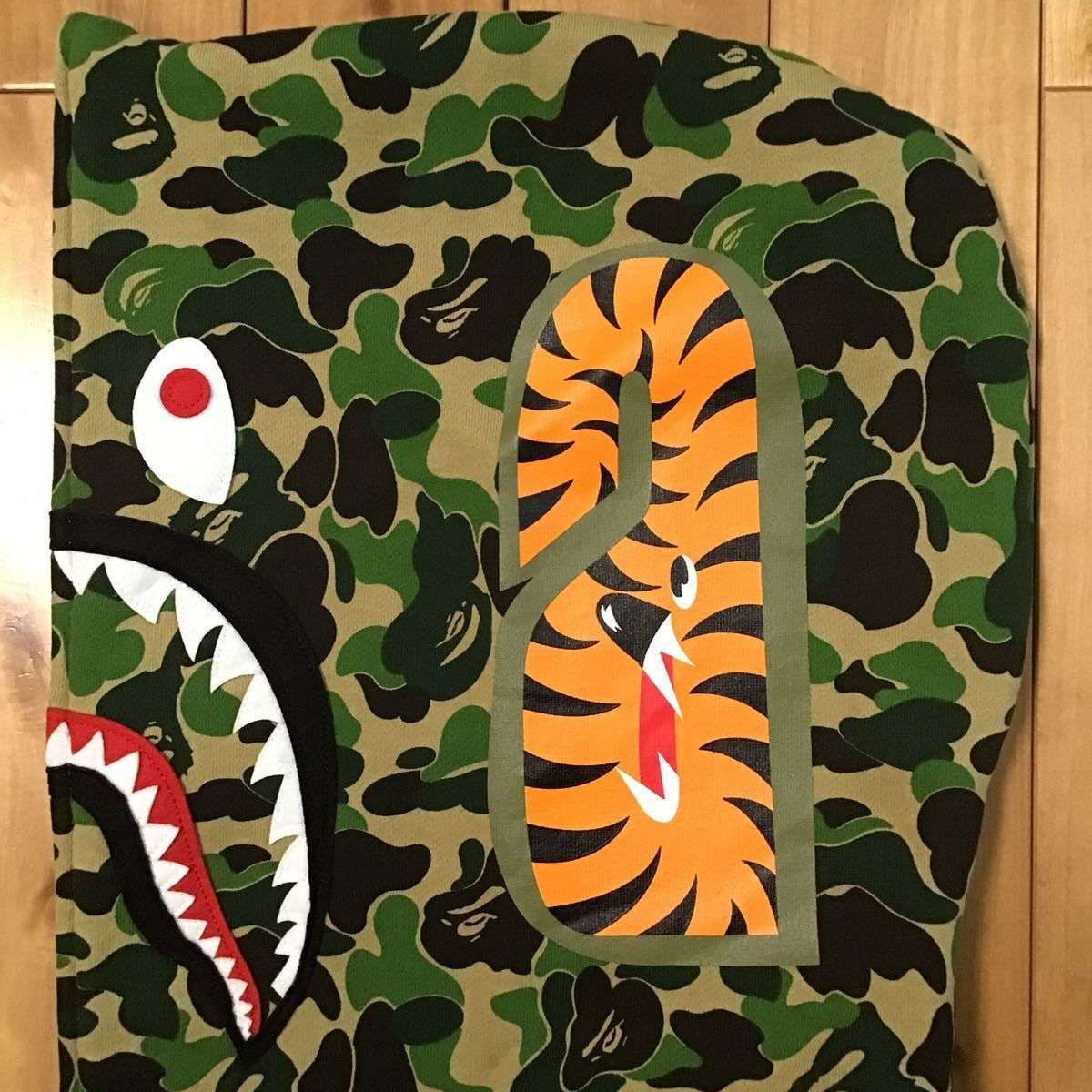 ☆2XL☆ ABC camo green シャーク パーカー shark full zip