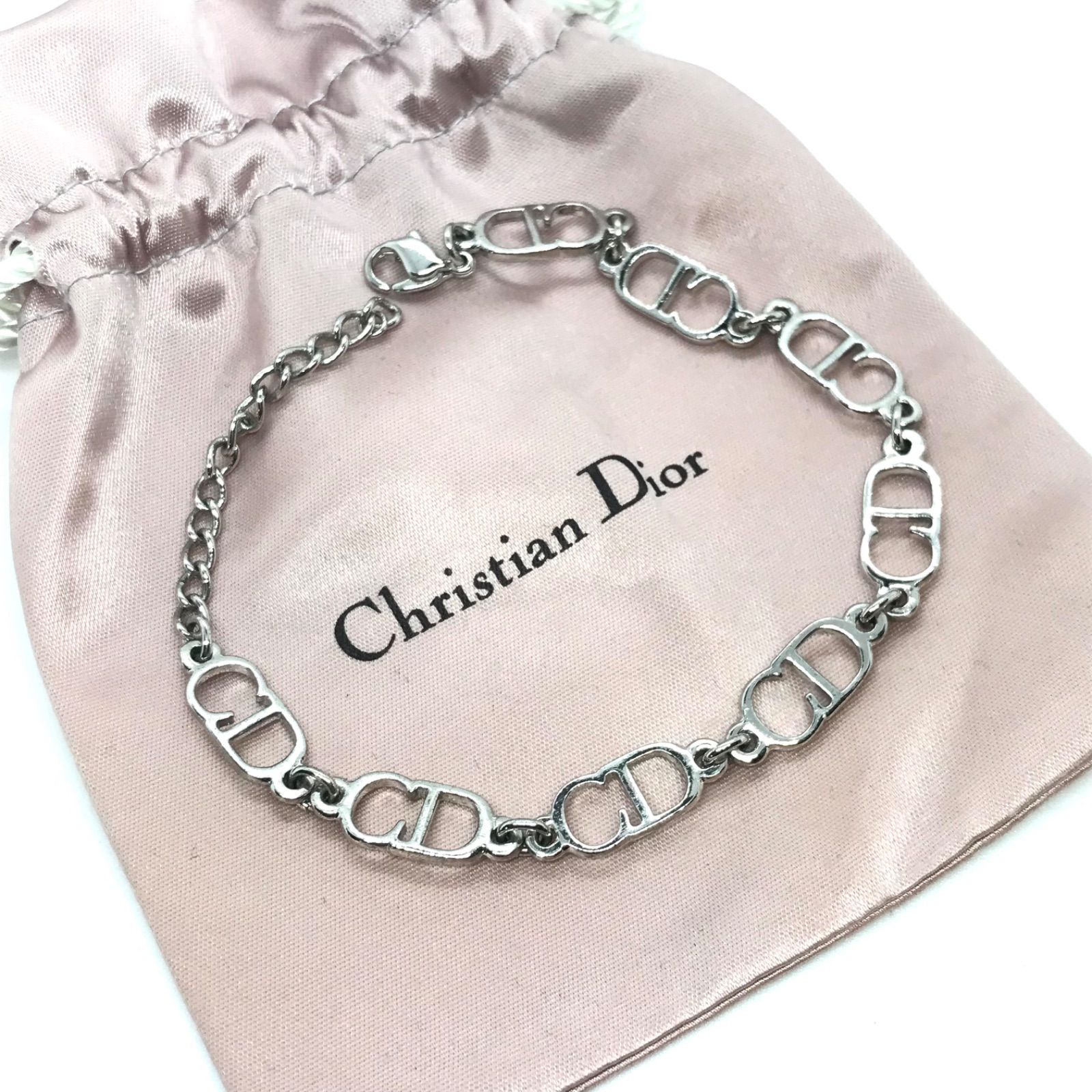 Christian Dior クリスチャンディオール ロゴ シルバー ブレスレット