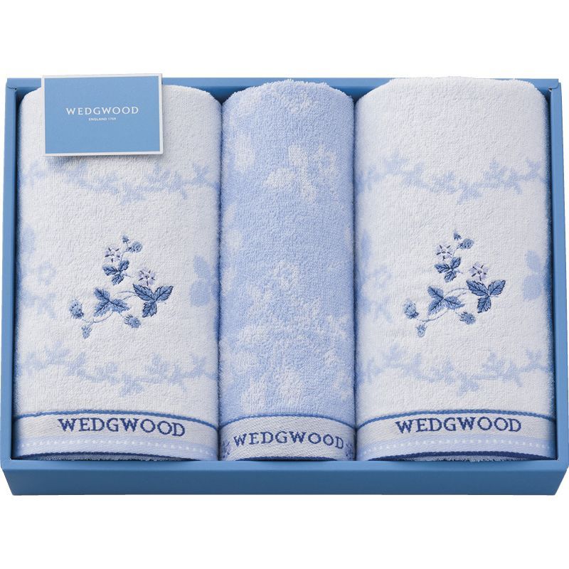 ウェッジウッド ワイルドストロベリーブルー バスタオル2P-ウォッシュタオル TT84803666