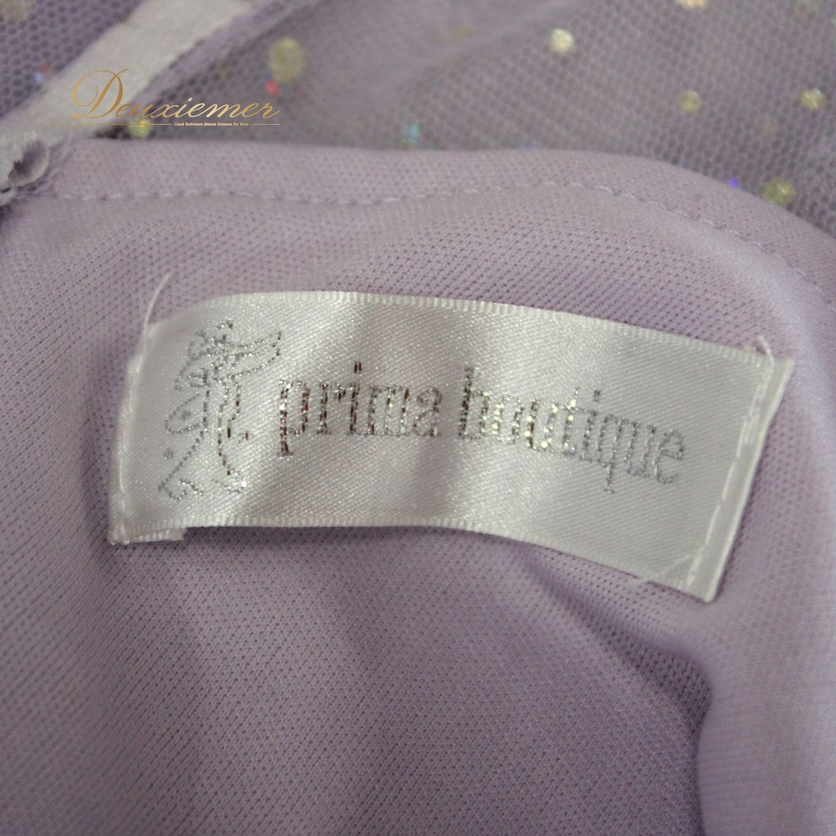 【美品 社交ダンス衣装】ワンピース ドレス prima boutique プリマブティック 紫 薄紫 パープル ライラック ラインストーン 美品 社交ダンス衣装】ワンピース ドレス prima boutique プリマ