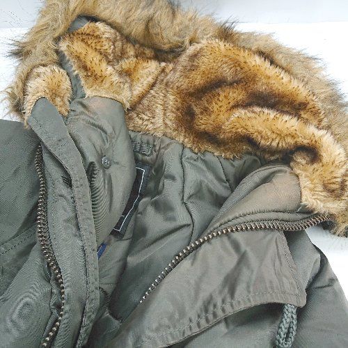 BURBERRY BLUE LABEL モッズコート フーデット ファー Burberry Blue Label Down Jacket Raccoon Fur Nova Check Hood