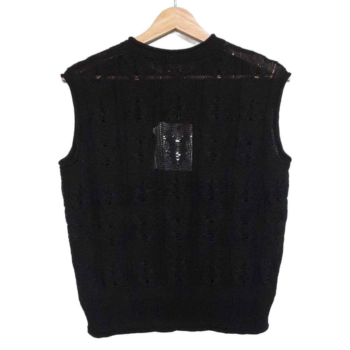 theory セオリー ノースリーブセーター サイズS レディース - 黒 クルーネック シースルー