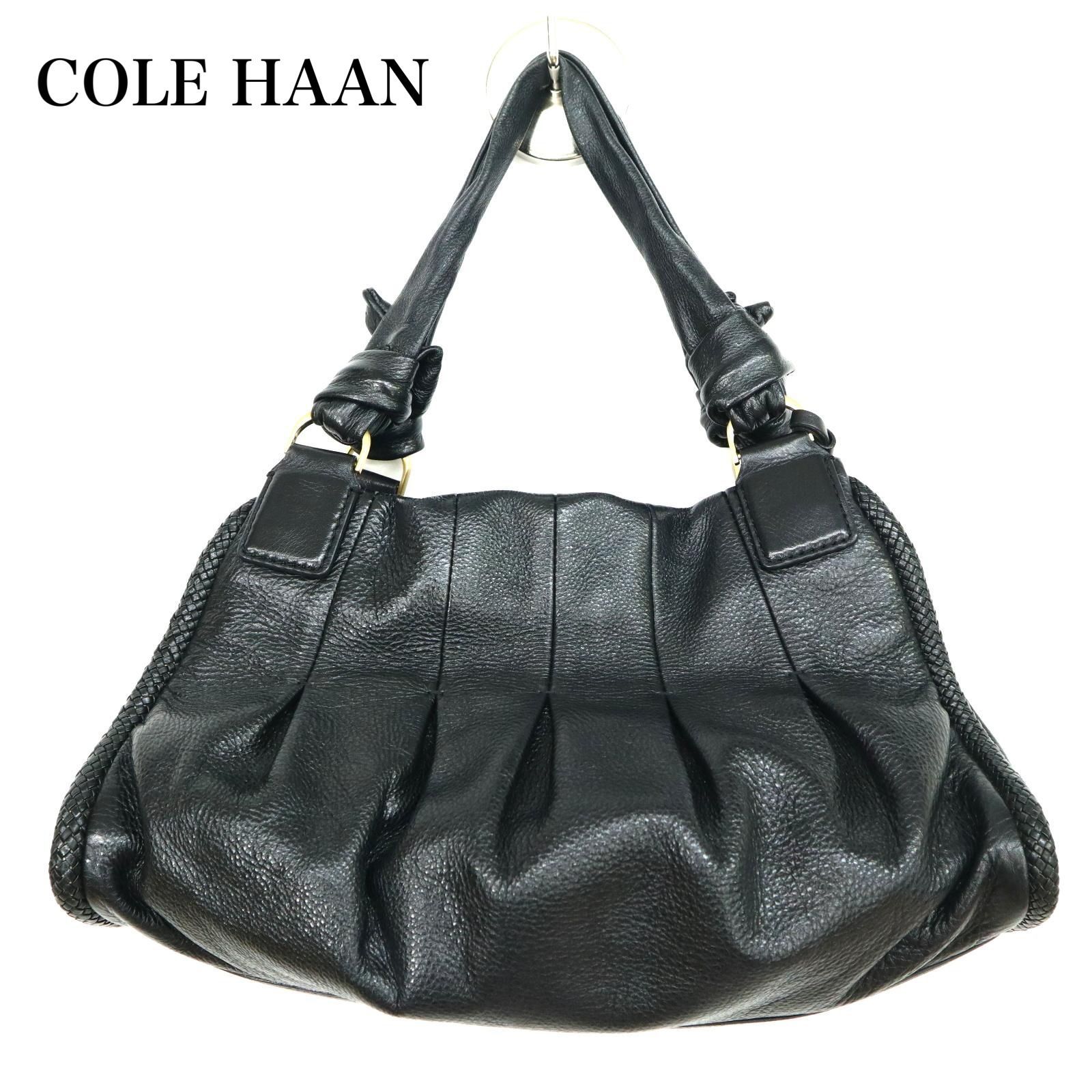 【美品】コールハーン ショルダーバッグ シボ革 高級感×実用性 フォーマル 本革 美品】COLE HAAN (コールハーン)高級シボ革レザーショルダー