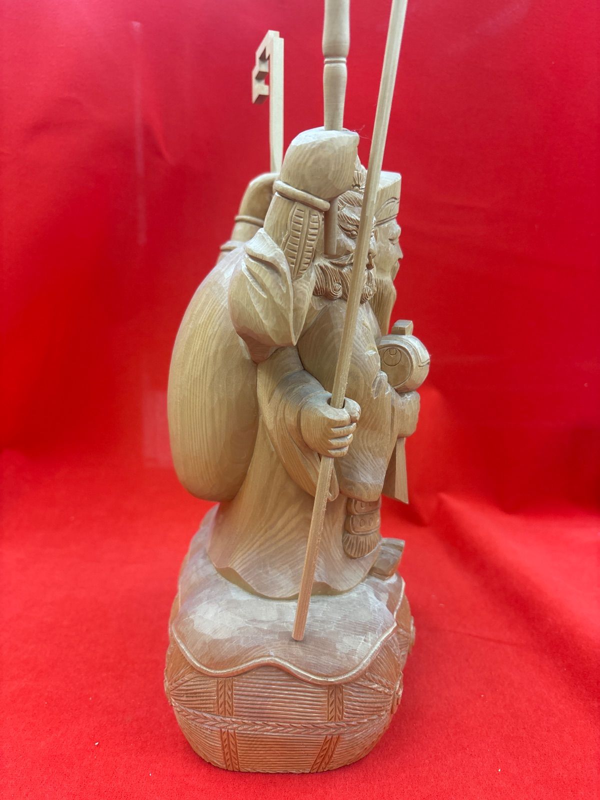三面大黒天 置物 木像 縁起物 七福神 大黒天