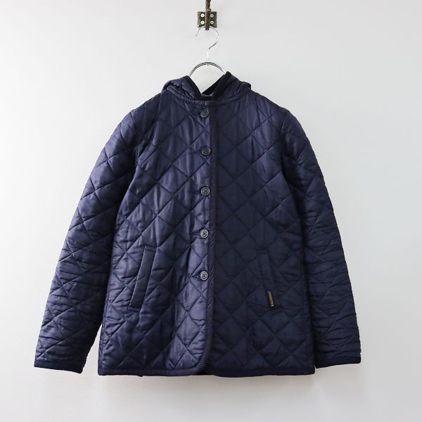 LAVENHAM ラベンハム フード付きキルティングコート 38/ネイビー