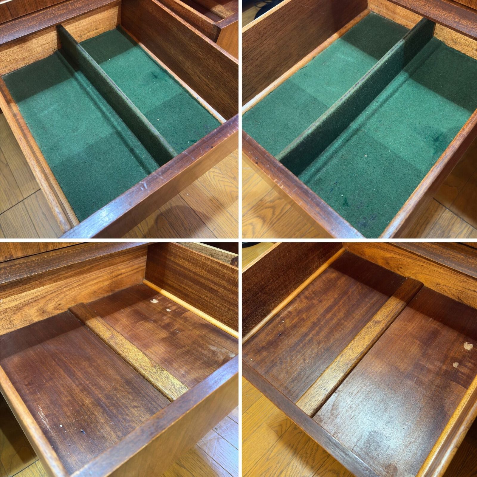 チーク材 ガラス天板付き