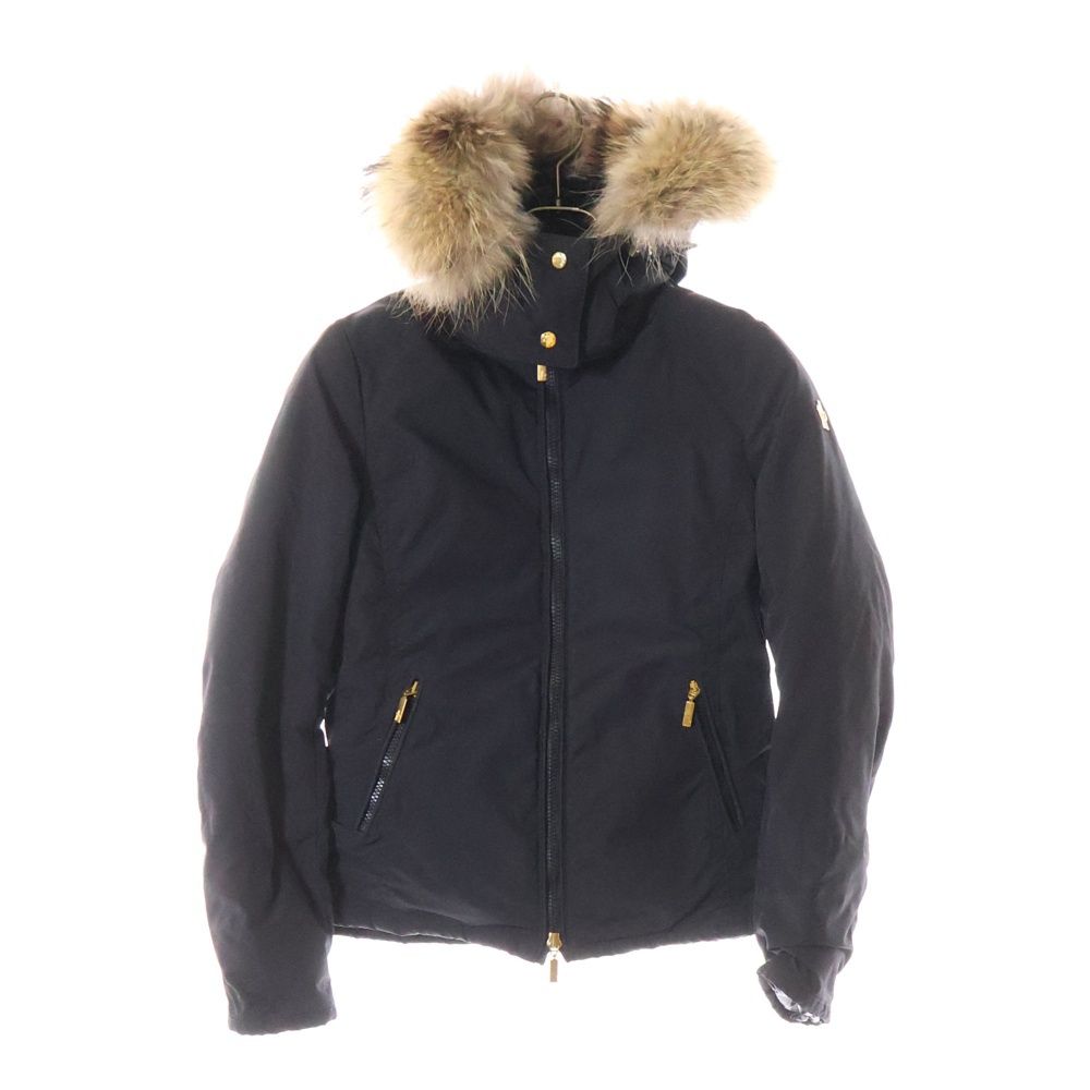 【いわち】MONCLER ブラック ダウンジャケット ファー付き 美品】Moncler ブラック ダウンジャケット ファー付き - メルカリ