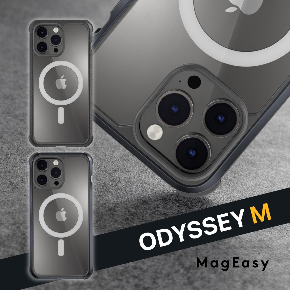 iPhone14 Pro ケース カバー クリア MagSafe 対応 マグネット 付 耐衝撃 シンプル スマホケース iPhone14Pro アイフォン14Pro 対応 MagEasy Odyssey M