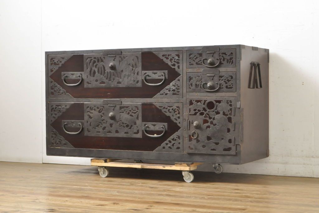 昭和レトロ 木製 2枚折り 衣桁 和風ハンガーラック 着物掛け 和家具 和