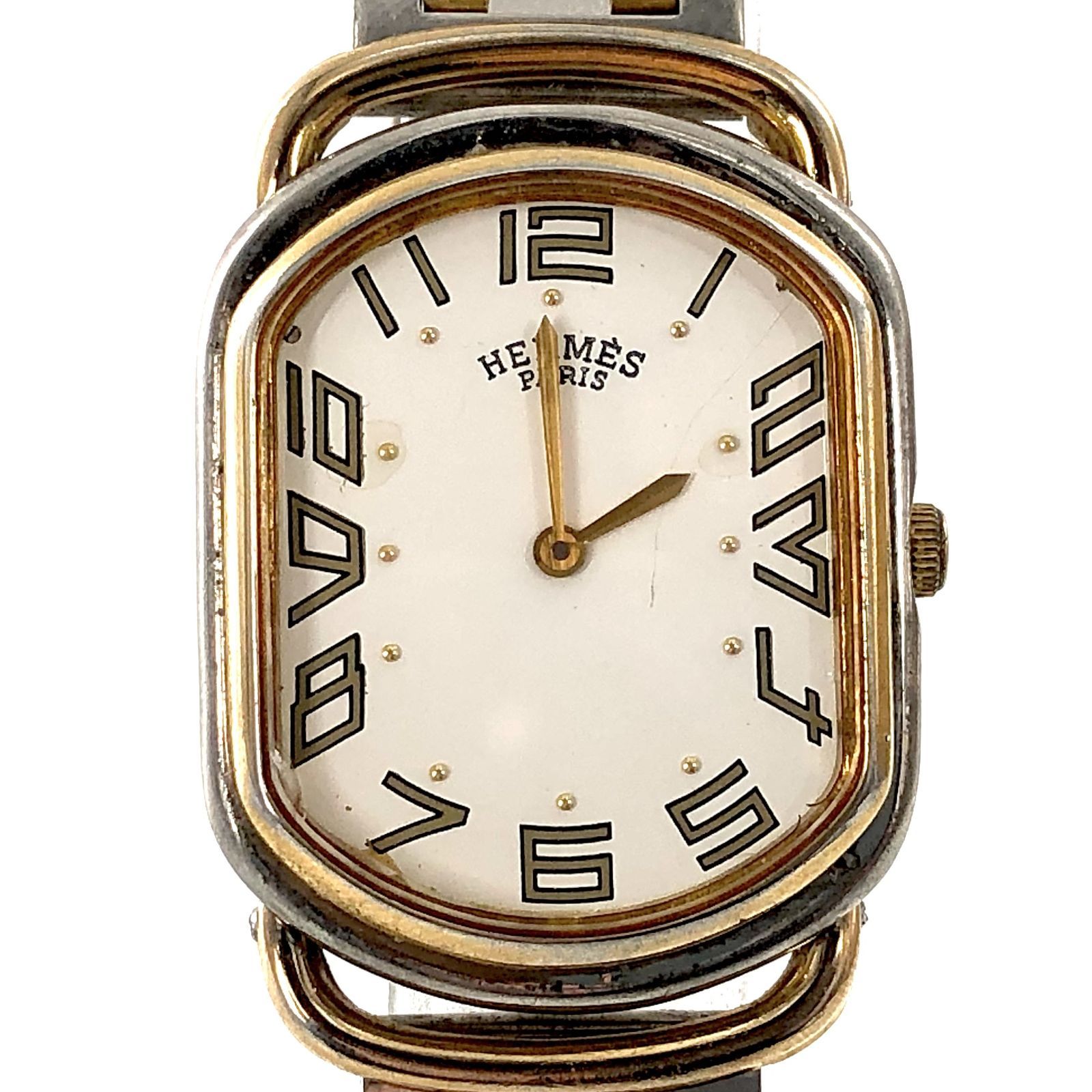 HERMES レディース 時計 HERMES エルメス セリエ 腕時計 OH済 ステンレススチール/革