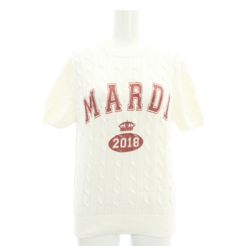 マルディメクルディ MARDI MERCREDI CABLE KNIT HALF SLEEVE VINTAGE 