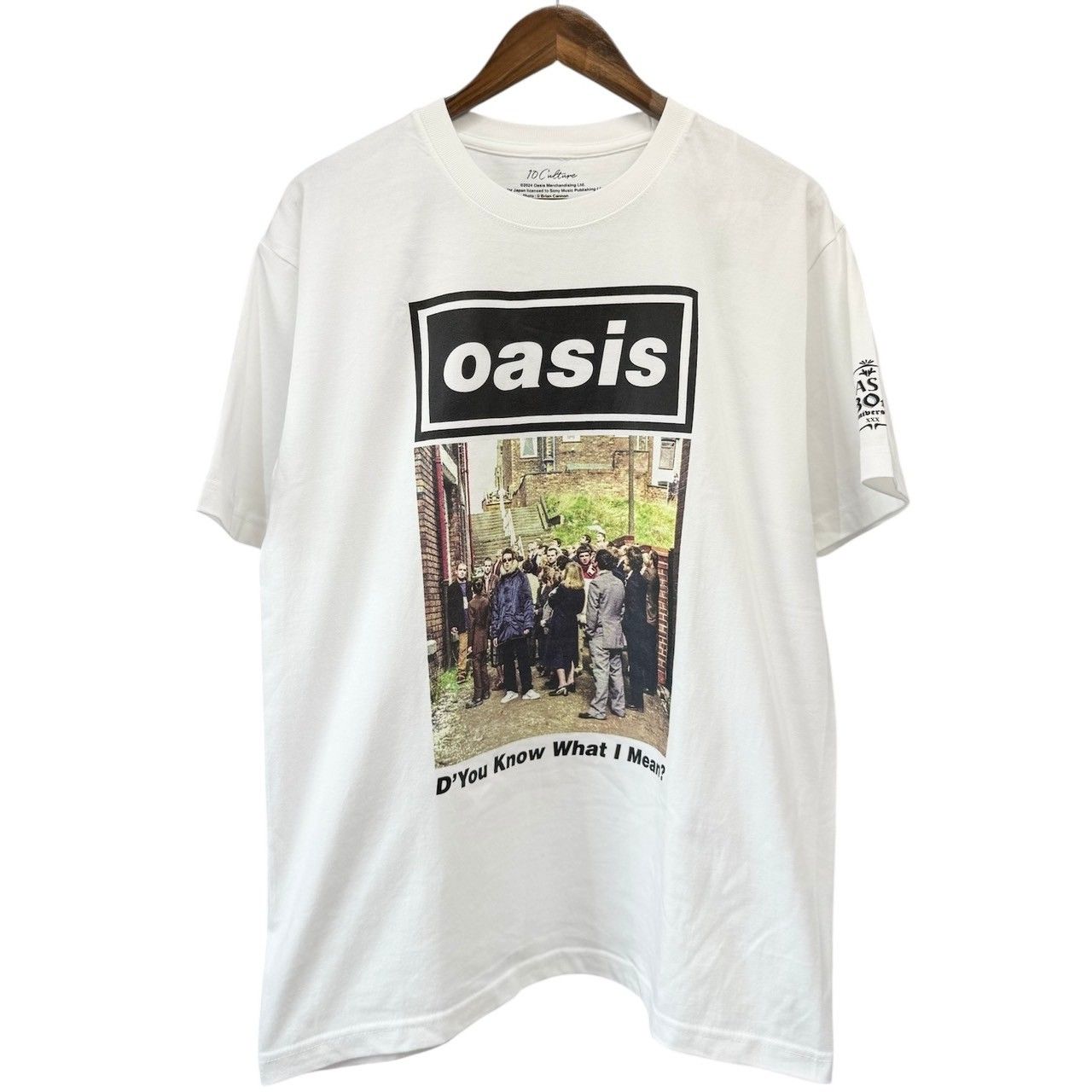 oasis 30th Tシャツ アダム エ ロペ　D'You Know〜　白 Oasis ADAM ET ROPE' 30周年記念Tシャツ D'You Know What I Mean
