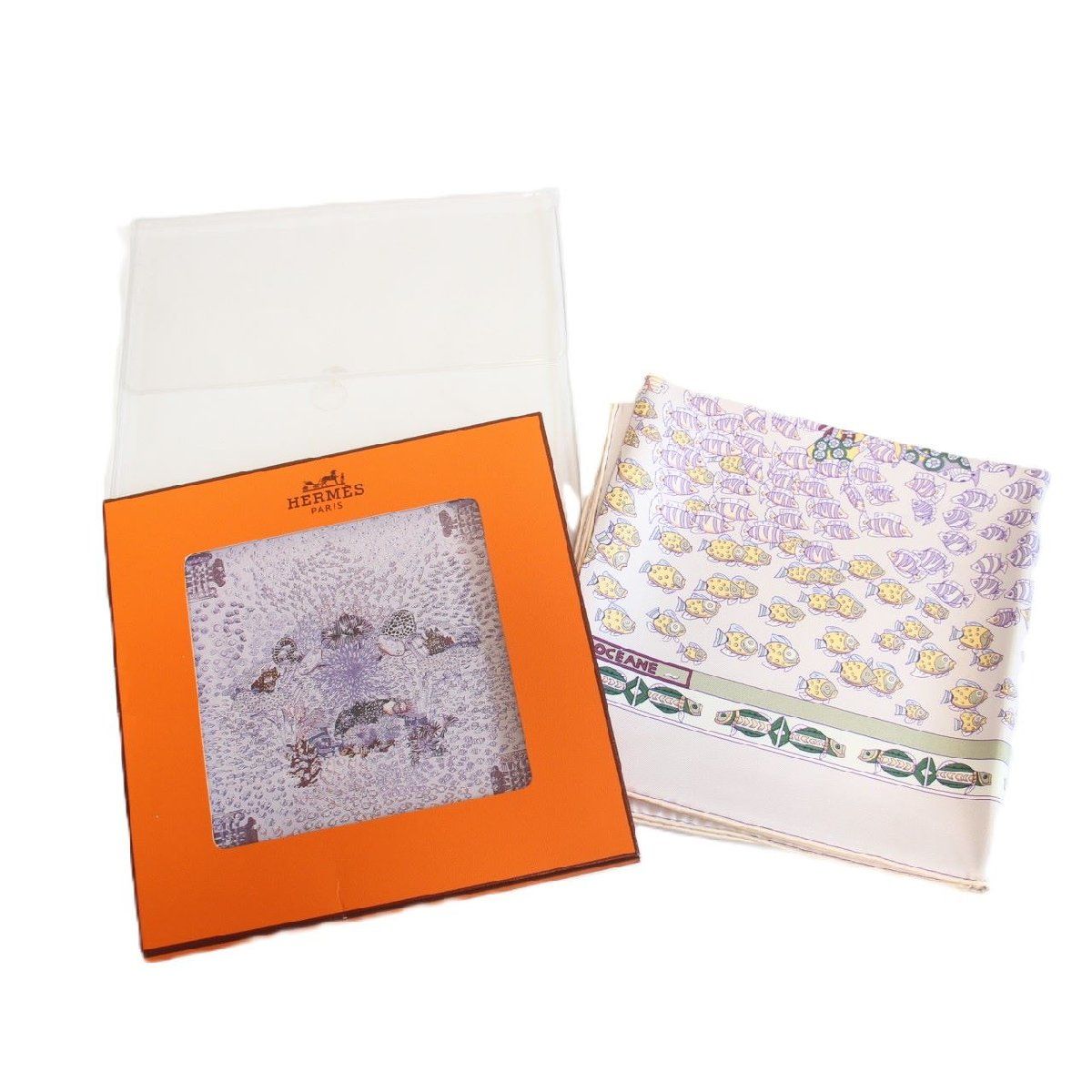 HERMES エルメス カレ 90 スカーフ 大西洋の出会い シルク100％ ブルー