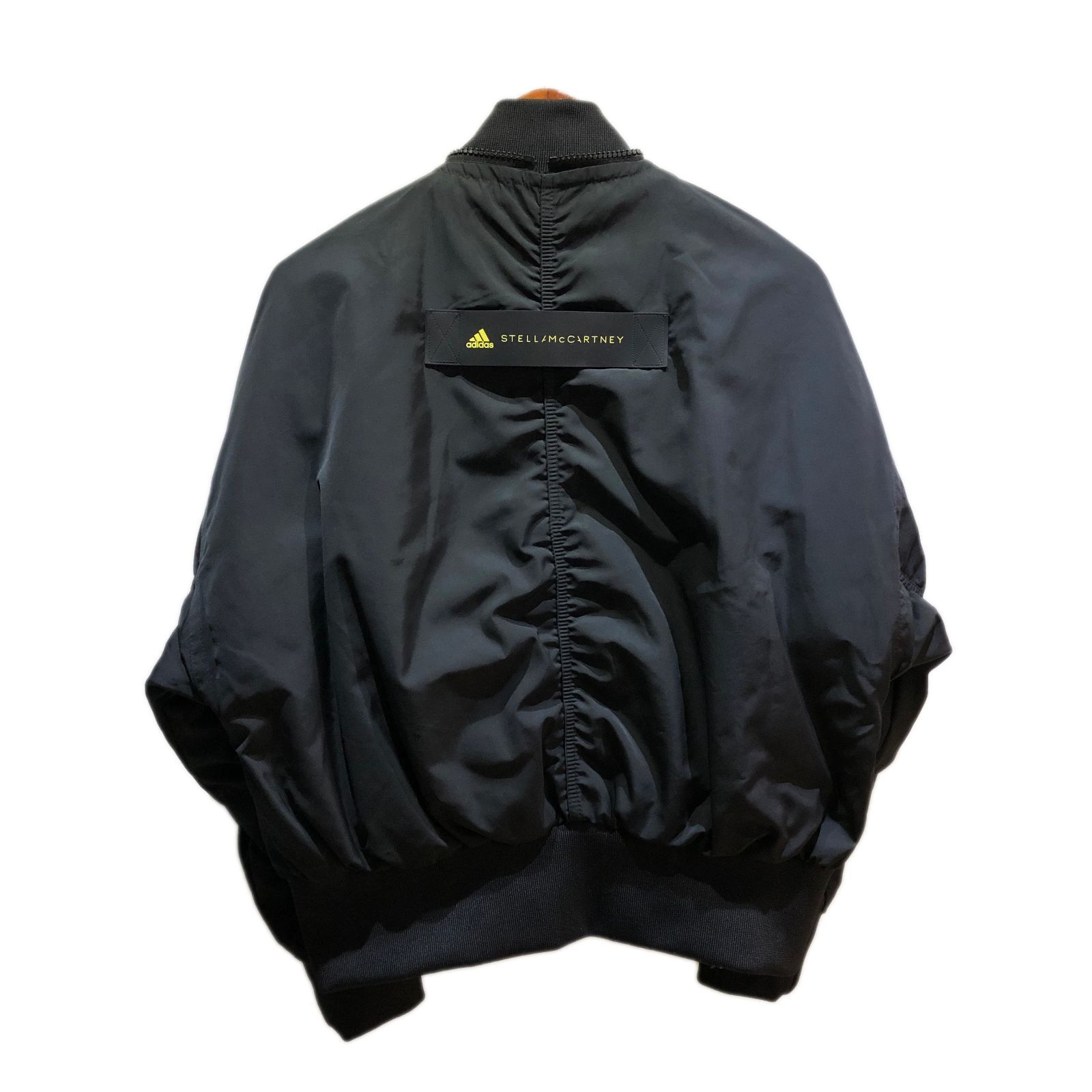 PAKAIAN adidas by Stella McCartney アディダスバイステラマッカートニー ASMC WOVEN BOMBER  ウーブンボンバー MA-1 ジャケット ブラック×イエロー 2XSサイズ