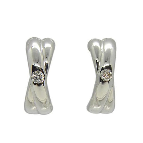 イヤリング ダイヤモンド D0.04ct ホワイトゴールド プティット 