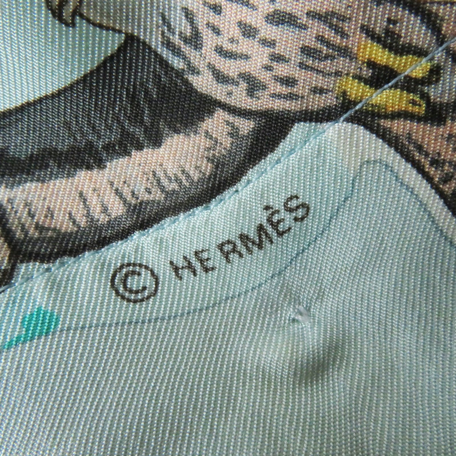 美品◎HERMES エルメス ヴィンテージ La Vie Precieuse de la Mediterranee 　地中海の貴重な命 ツイルレーヌ Hボタン 半袖ポロシャツ M 美品◎HERMES エルメス ヴィンテージ La Vie Precieuse de la
