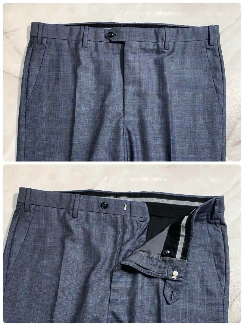 A16326 ジョルジオアルマーニ スラックス ヘアラインチェック 54  
