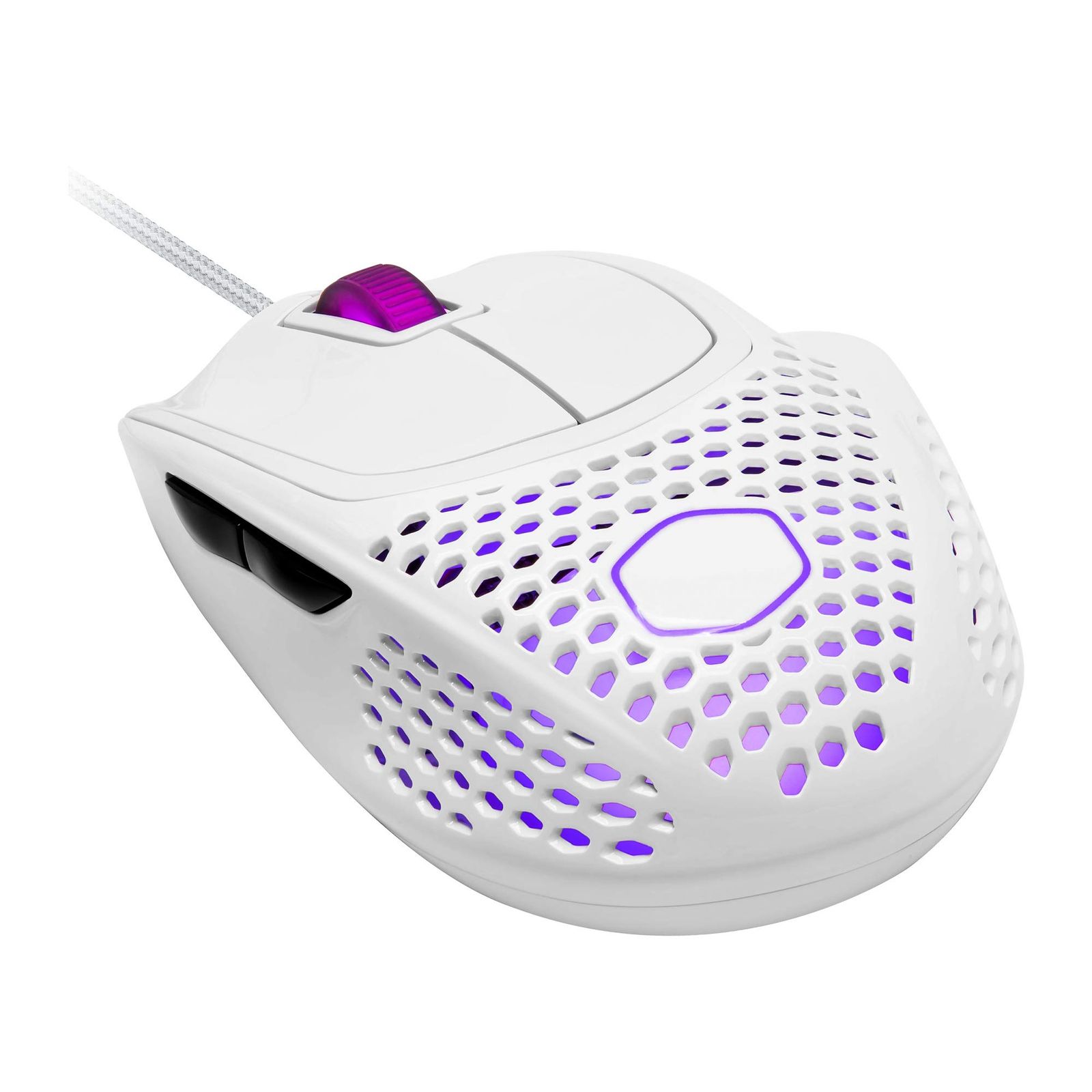 Cooler Master MM720 ホワイト 光沢 軽量 ゲーム用マウス ウルトラウィーブケーブル 16000 DPI 光学センサー RGB ユニークな爪グリップ形状 [ホワイト] [グロッシーホワイト]