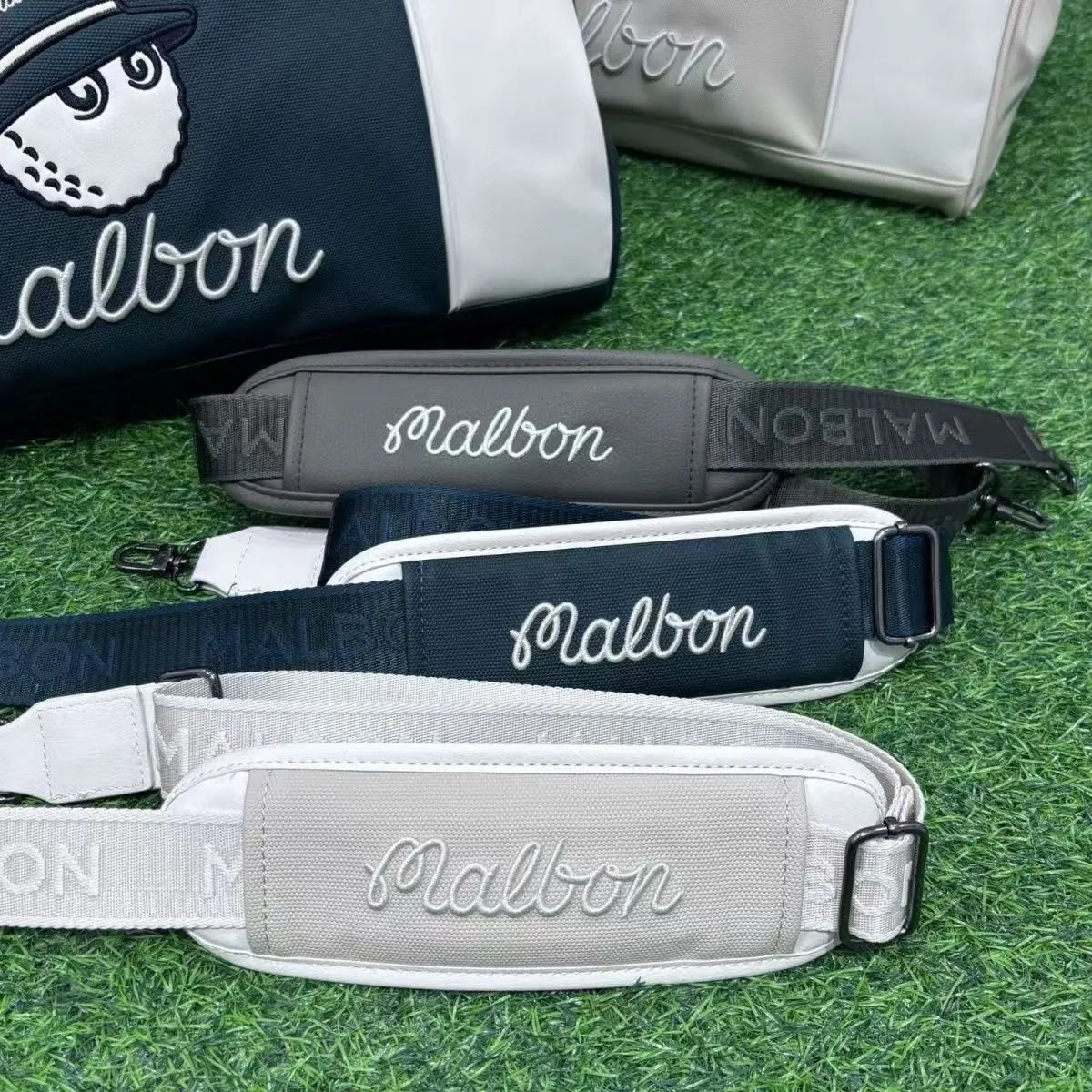 Malbonゴルフ防水大容量ショルダーバッグ マルボンゴルフ malbon golf ボストンバッグ ショルダー付き
