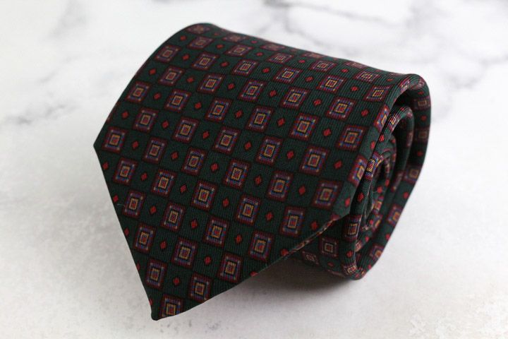 ターンブル＆アッサー ブランド ネクタイ シルク ドット柄 PO メンズ グリーン Turnbull - Asser 英国王室御用達
