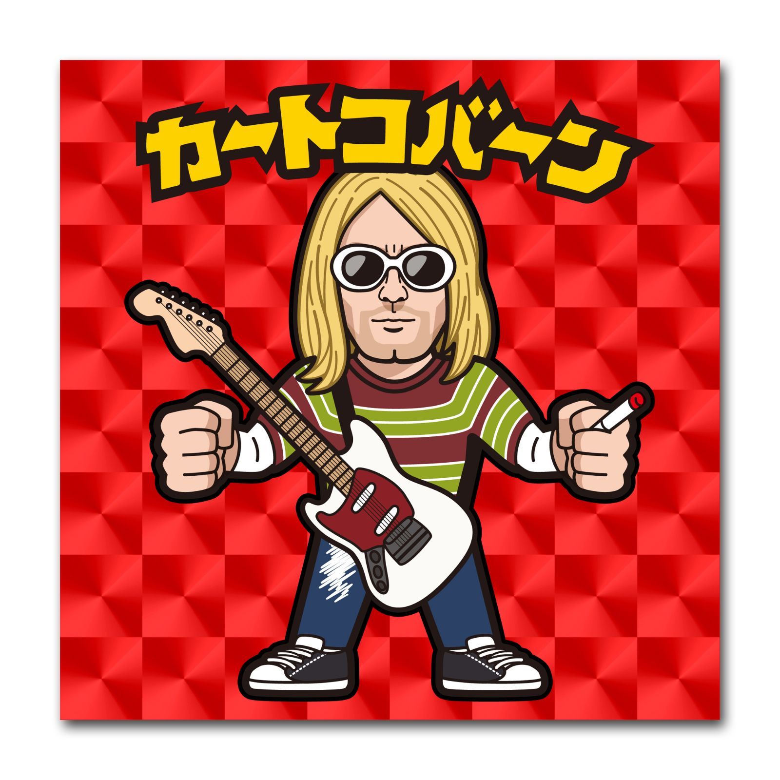 カートコバーン キンケシ×ビックリマン風ヘッドシール NIRVANA