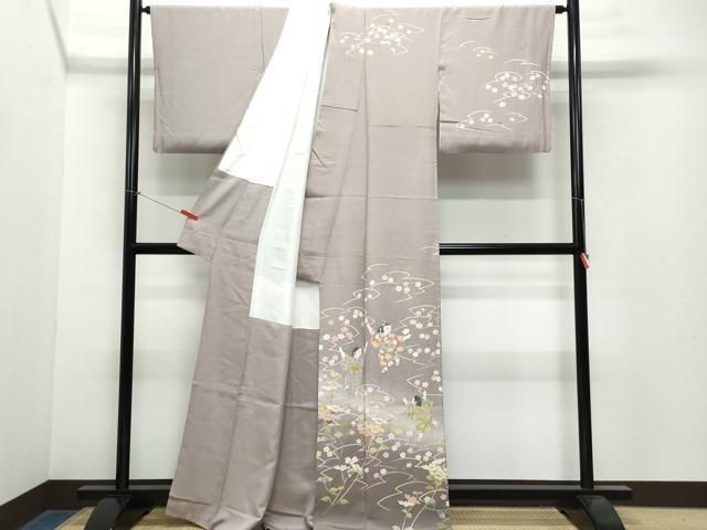 平和屋着物○訪問着 友禅 作家物 童子遊び花文 暈し染め 正絹 逸品