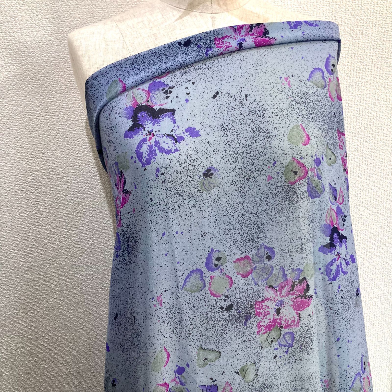 希少品＆1点のみ【#1632】シルクシフォンジョーゼット生地 約240  