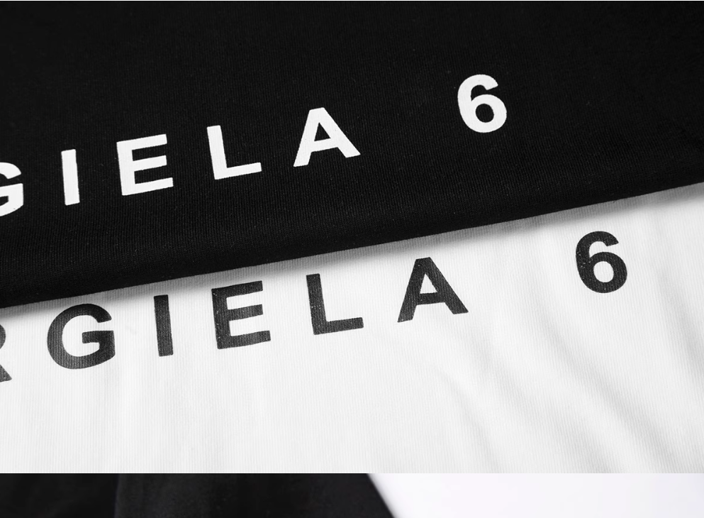 Maison Margiela メゾンマルジェラ TEE Tシャツ ブラック ・ホワイト MARGIELA 6 男女兼用 サイズ(S-XL)