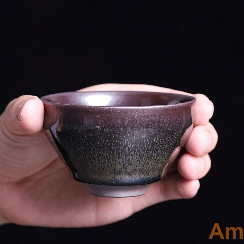 斑紋が美しい優品！天目釉茶碗  本物保証 茶器/茶道具 新入荷抹茶碗抹茶茶碗天目茶碗曜変天目茶碗茶道具お茶碗 国宝