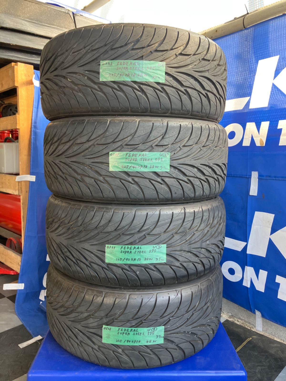 225&frasl;40R18 FEDERAL SUPER STEEL595 中古タイヤ4本 - メルカリ