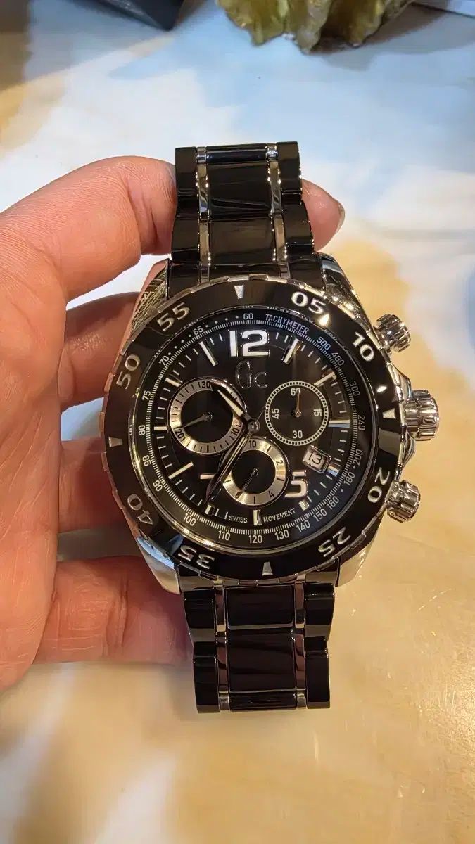 Gc ブラック クロノグラフ メタル SAERA メンズ 時計