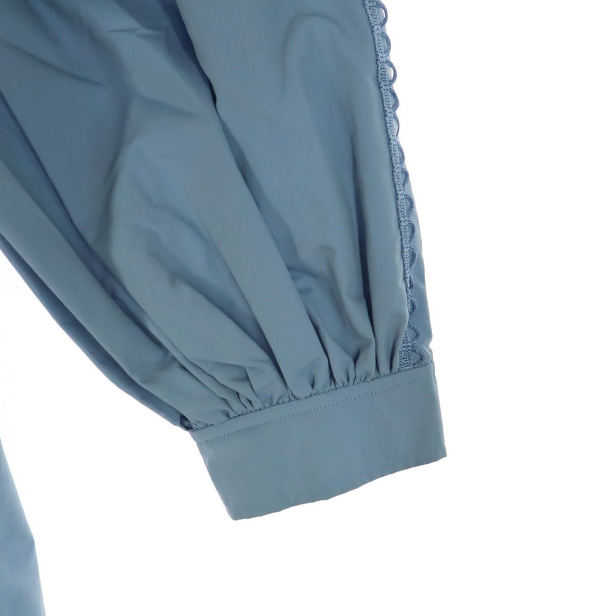 美品 SIIILON シーロン 21AW 日本製 長袖 ブラウス F ブルー SLAW21B01  