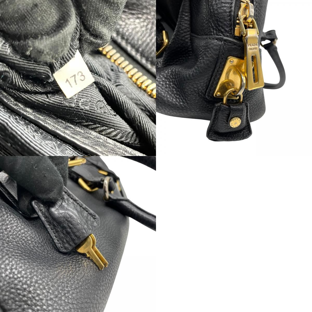 極美品 PRADA プラダ ボストンバッグ ハンドバッグ ヴィッテロダイノ 
