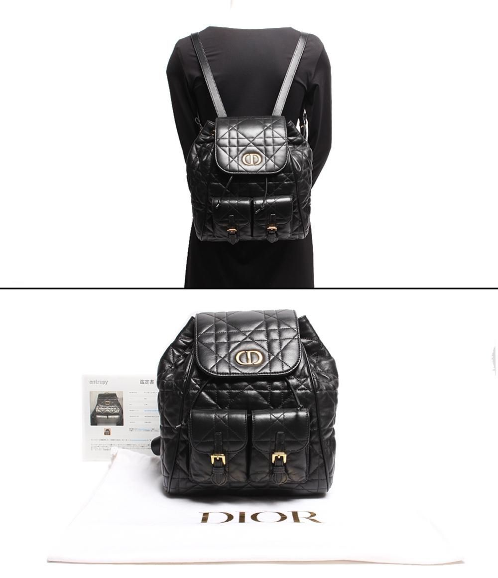 クリスチャンディオール レザーリュック ゴールド金具 バック