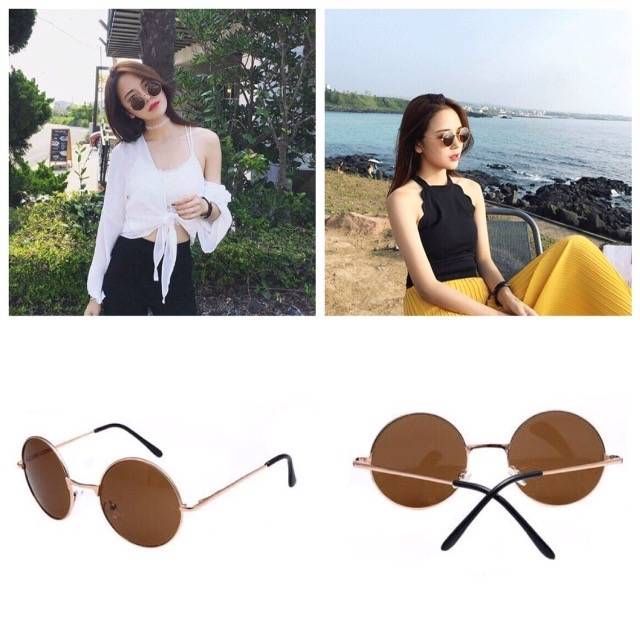 ブラウン用♡お洒落✨ サングラス トレンド 丸サングラス 丸型 丸メガネ オシャレ メルカリShops