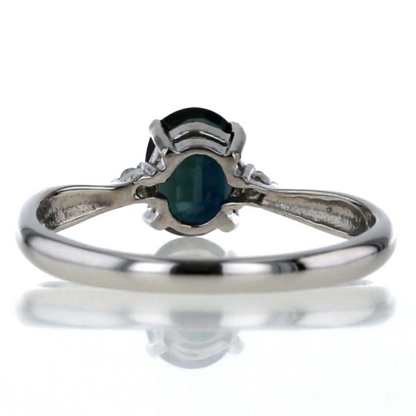 Pt900 プラチナ リング サファイア 1.0ct ダイヤモンド 0.02ct