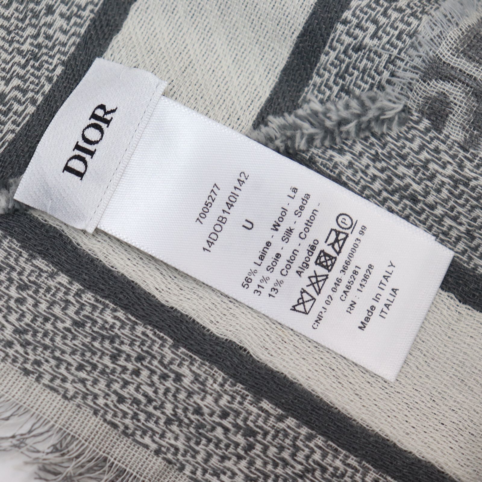 IT28TC28RAGG Dior ディオール オブリーク ショール ストール ウール 