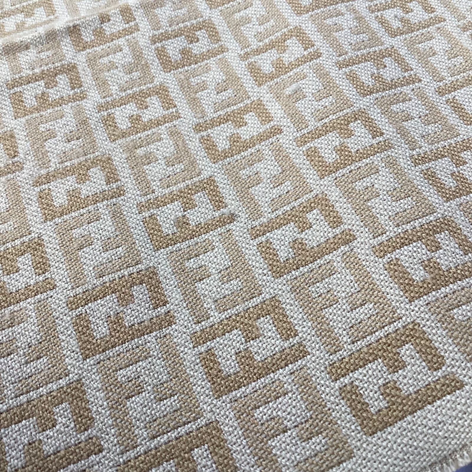 【美品】FENDI ウールマフラー ズッカ柄 FENDI フェンディ マフラー ズッカ柄 総柄 ウール ホログラム