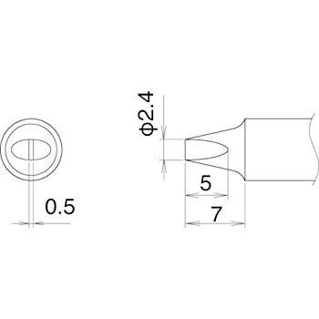 白光 こて先 2.4D型 T22D24 khxv5rg 【公式通販】