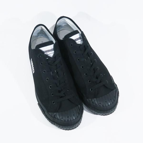 NEIGHBORHOOD ネイバーフッド 23AW NHXMOONSTAR.GR LOW SNEAKER 232MSMUN-FW01 ムーンスター ローカット スニーカー ブラック シューズ