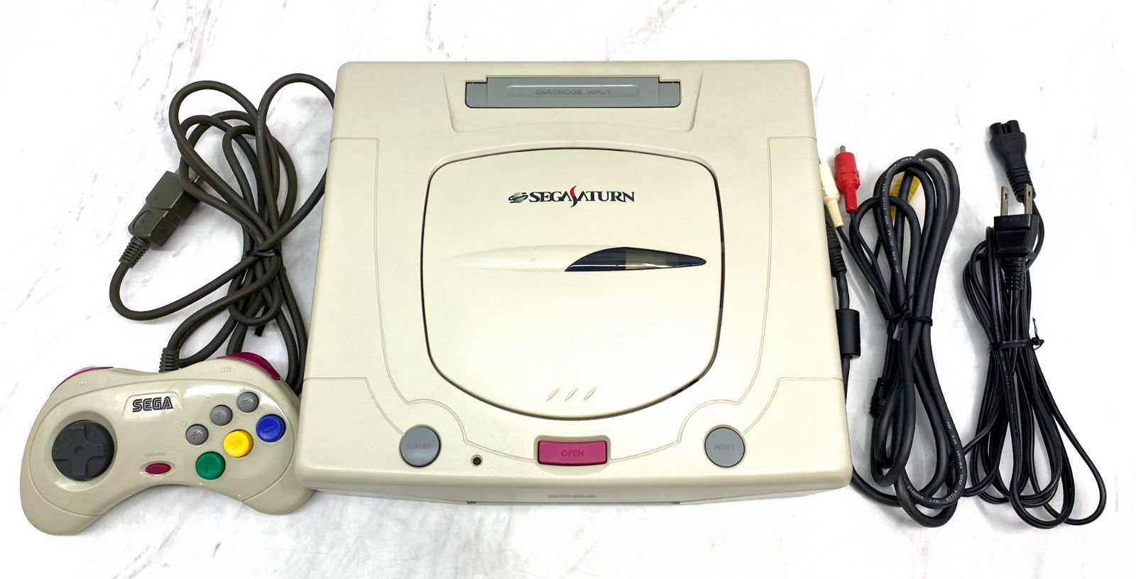 美品】SEGA セガサターン 本体 HST-0014 ミストグレー 気持ちよく ほぼ 