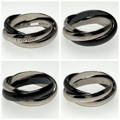 CARTIER カルティエ トリニティ リング MM B4234157 750WG セラミック