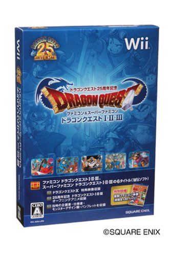 ドラゴンクエスト25周年記念 ファミコン&スーパーファミコン ドラゴンクエストI・II・III(復刻版攻略本「ファミコン神拳」(書籍全130ページ)他同梱) 初回生産特典 実物大! ちいさなメダル同梱 - Wii(中古品)